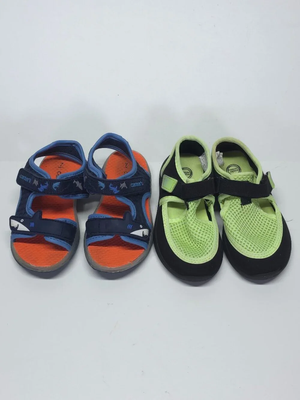 Carter’s Shark Sandals + Wonder Nation Water Shoes Size 7 Bundle